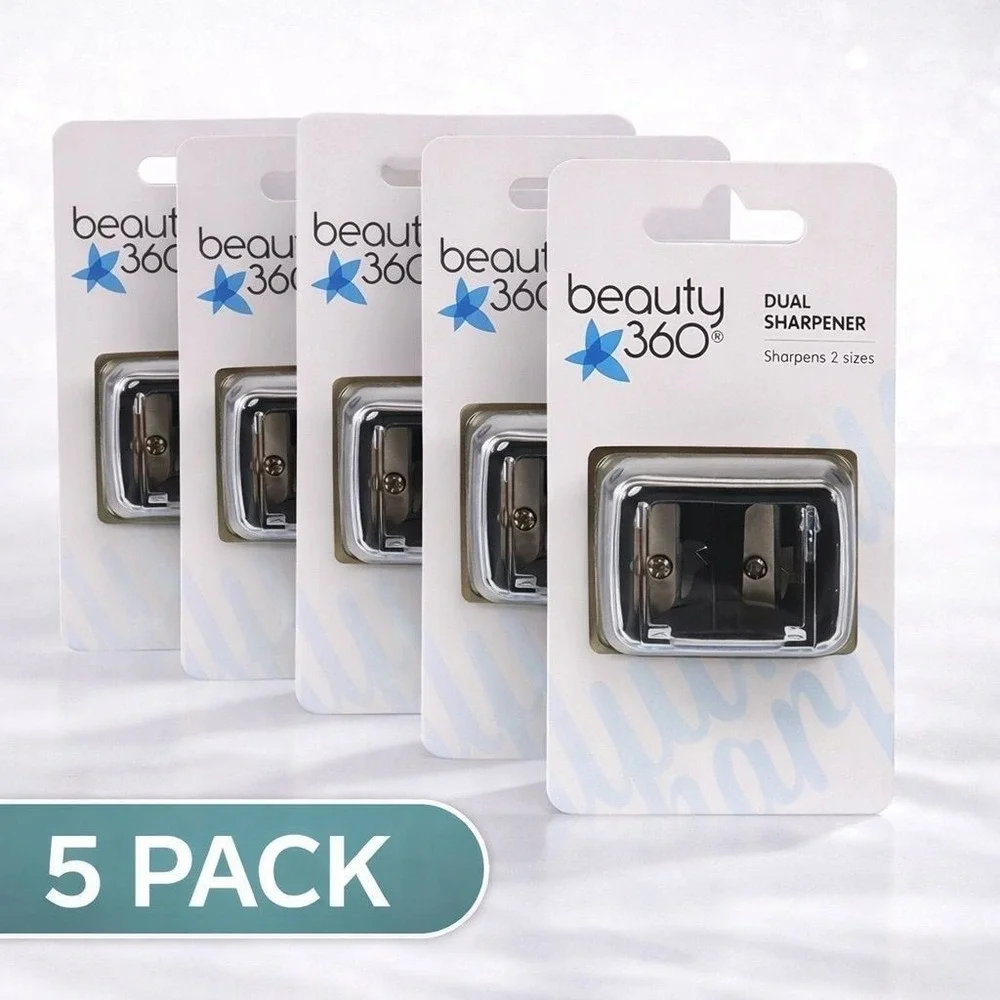 5-Pack, Beauty 360 Dual Cosmetic Pencil Sharpener